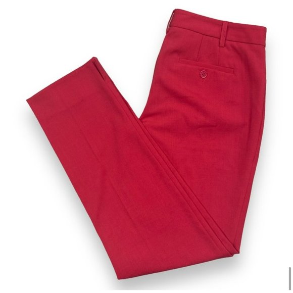 NWT Laundry By Shelli Segal Ladies Red Slim Fit Ankle Length Pants SZ 6 - Picture 10 of 10